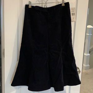 NWT Ralph Lauren navy cord knee length skirt Size8